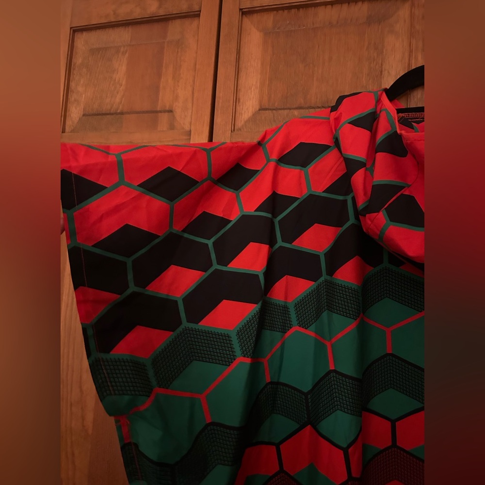 Nike Unisex Sporty Athleisure Oversized Kenya Sz S/M Red Green Black Red Poncho - Picture 11 of 16